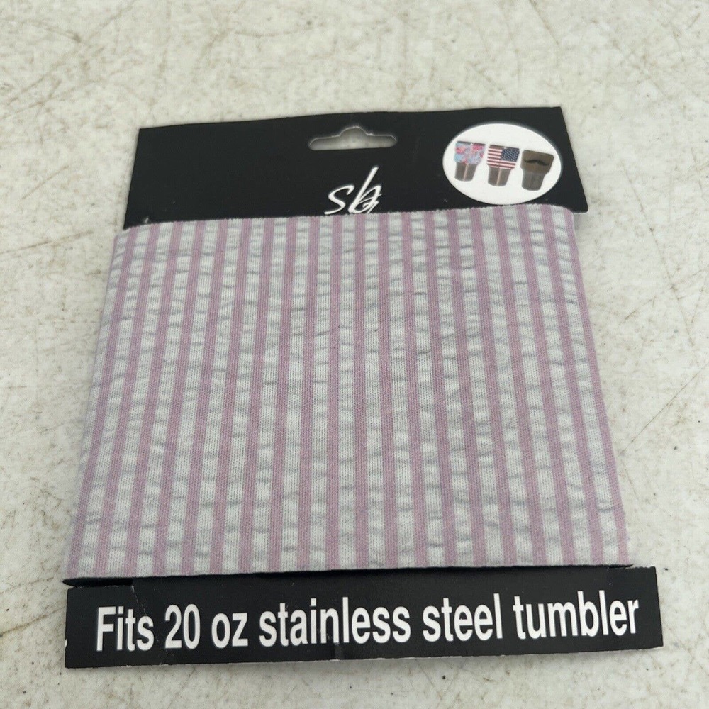 Big Mama Stainless Steel Timber Wrap Coozie Seersucker